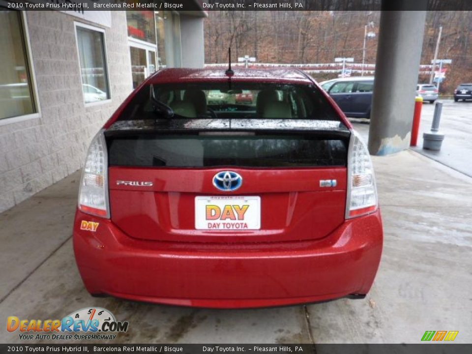 2010 Toyota Prius Hybrid III Barcelona Red Metallic / Bisque Photo #3