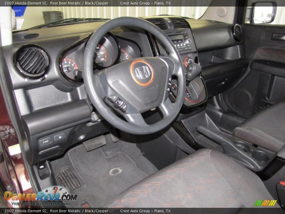 Black/Copper Interior - 2007 Honda Element SC Photo #13