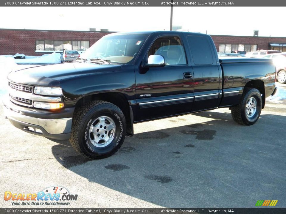 2000 Chevrolet Silverado 1500 Z71 Extended Cab 4x4 Onyx Black / Medium Oak Photo #4