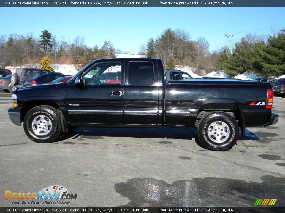 2000 Chevrolet Silverado 1500 Z71 Extended Cab 4x4 Onyx Black / Medium Oak Photo #5