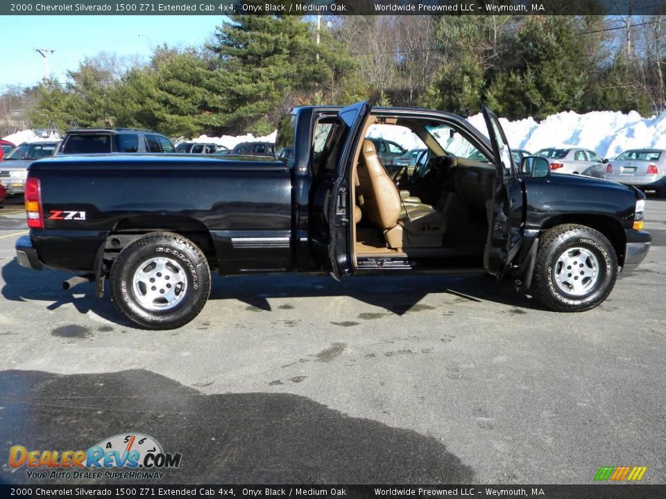 2000 Chevrolet Silverado 1500 Z71 Extended Cab 4x4 Onyx Black / Medium Oak Photo #6