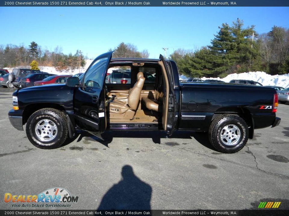 2000 Chevrolet Silverado 1500 Z71 Extended Cab 4x4 Onyx Black / Medium Oak Photo #7