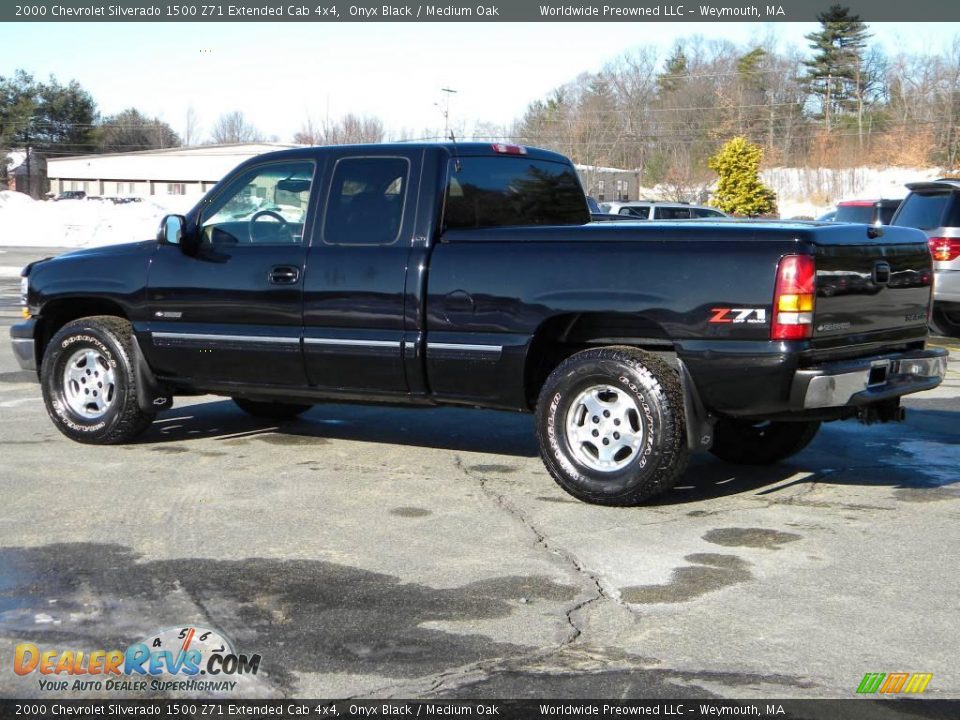 2000 Chevrolet Silverado 1500 Z71 Extended Cab 4x4 Onyx Black / Medium Oak Photo #8