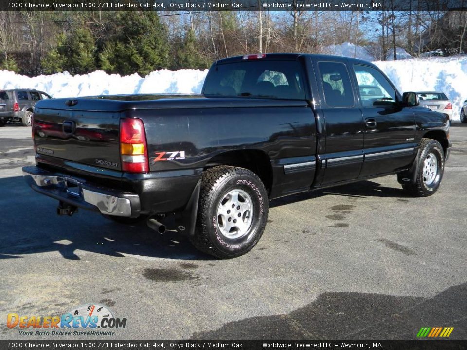 2000 Chevrolet Silverado 1500 Z71 Extended Cab 4x4 Onyx Black / Medium Oak Photo #9