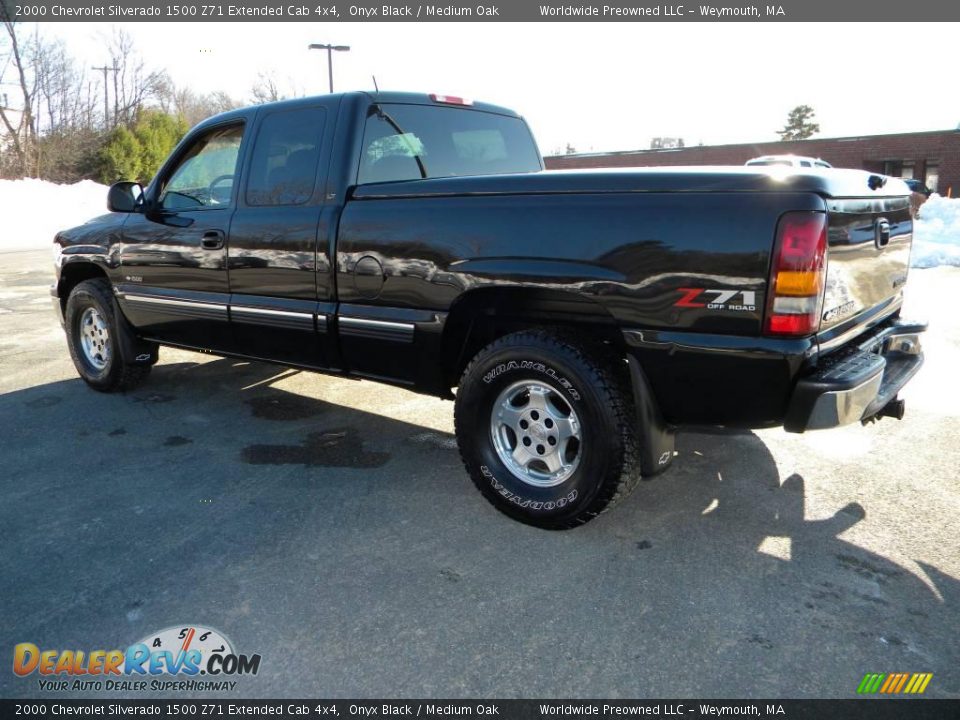 2000 Chevrolet Silverado 1500 Z71 Extended Cab 4x4 Onyx Black / Medium Oak Photo #12