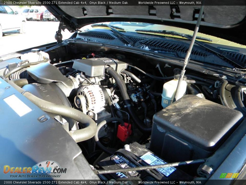 2000 Chevrolet Silverado 1500 Z71 Extended Cab 4x4 Onyx Black / Medium Oak Photo #17