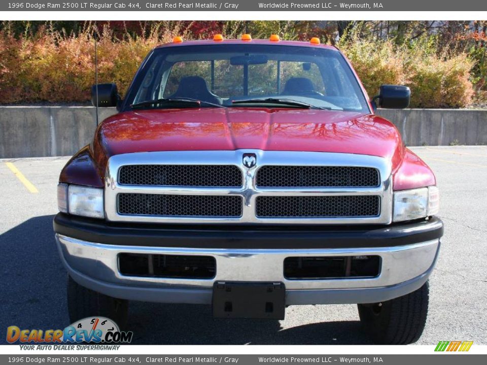 1996 Dodge Ram 2500 LT Regular Cab 4x4 Claret Red Pearl Metallic / Gray Photo #10