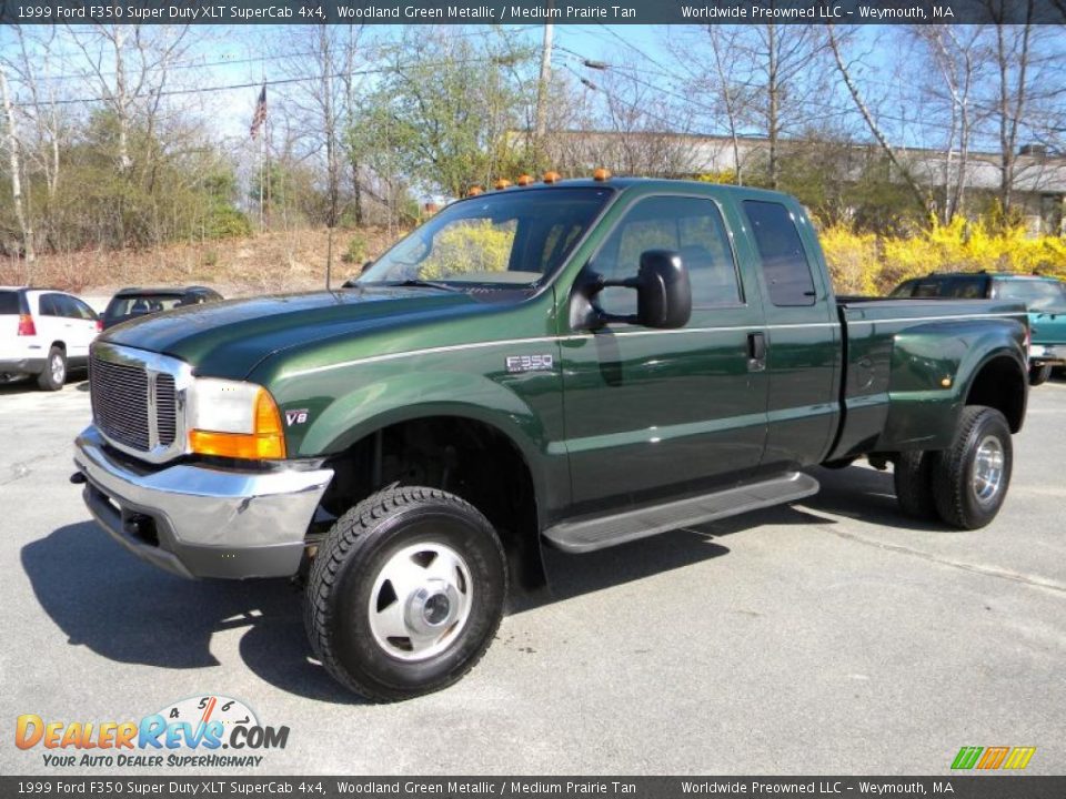 Front 3/4 View of 1999 Ford F350 Super Duty XLT SuperCab 4x4 Photo #1