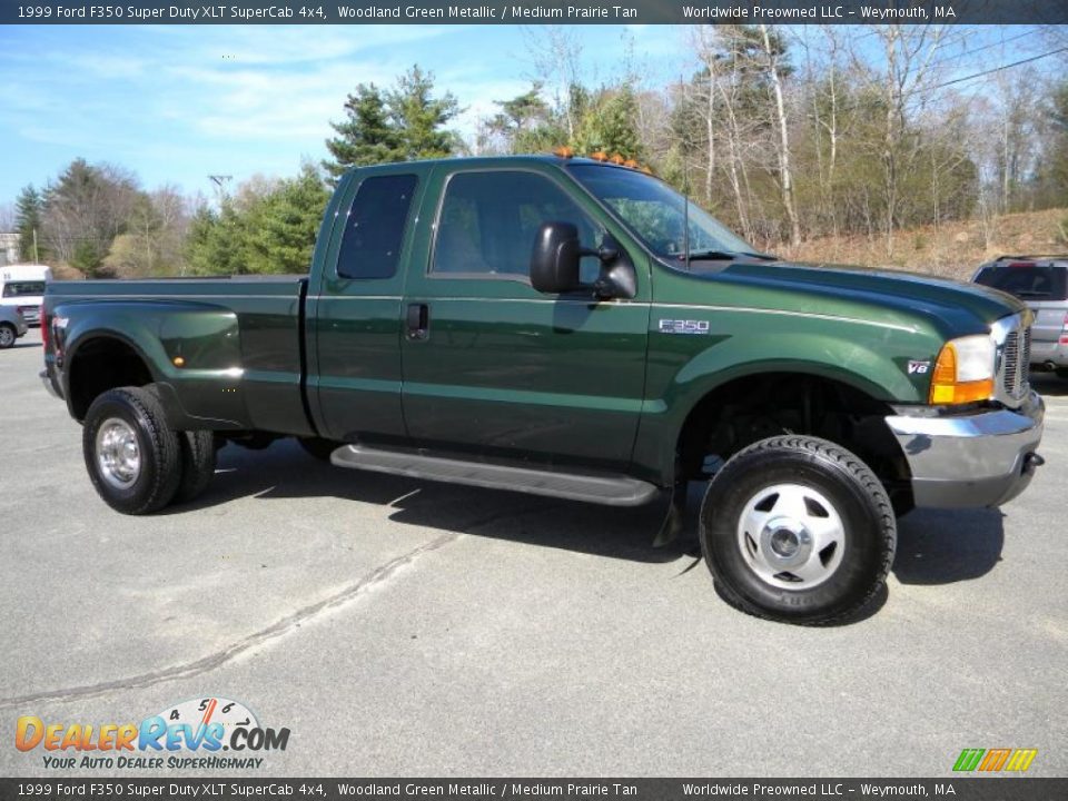 Woodland Green Metallic 1999 Ford F350 Super Duty XLT SuperCab 4x4 Photo #2