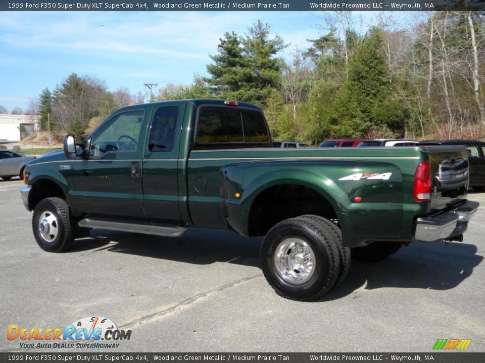 1999 Ford F350 Super Duty XLT SuperCab 4x4 Woodland Green Metallic / Medium Prairie Tan Photo #9