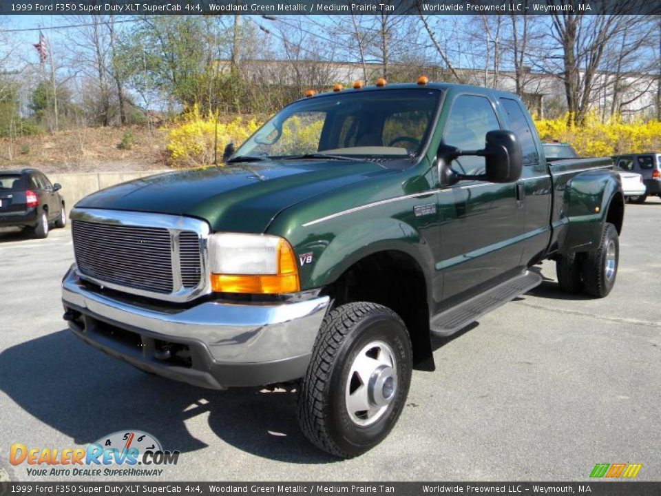 Woodland Green Metallic 1999 Ford F350 Super Duty XLT SuperCab 4x4 Photo #11