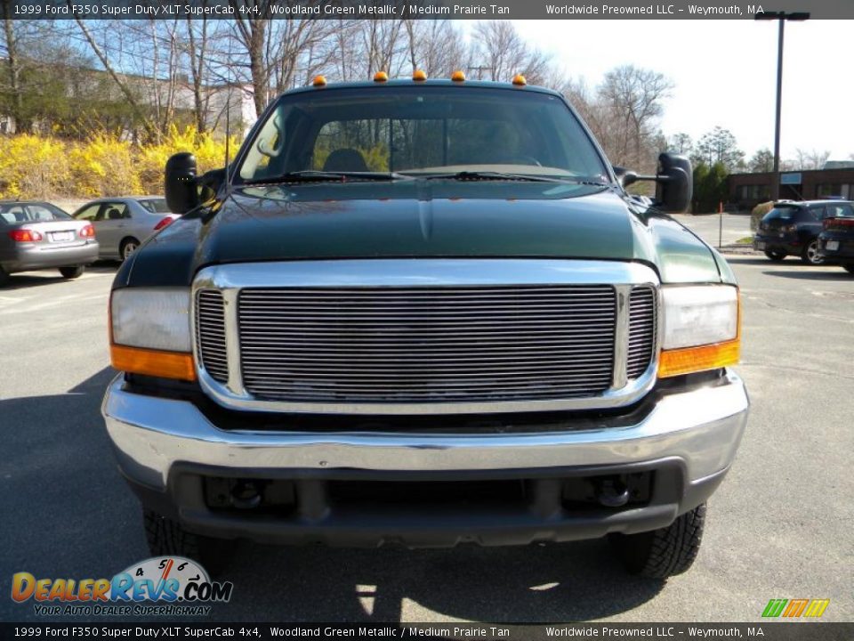 1999 Ford F350 Super Duty XLT SuperCab 4x4 Woodland Green Metallic / Medium Prairie Tan Photo #15