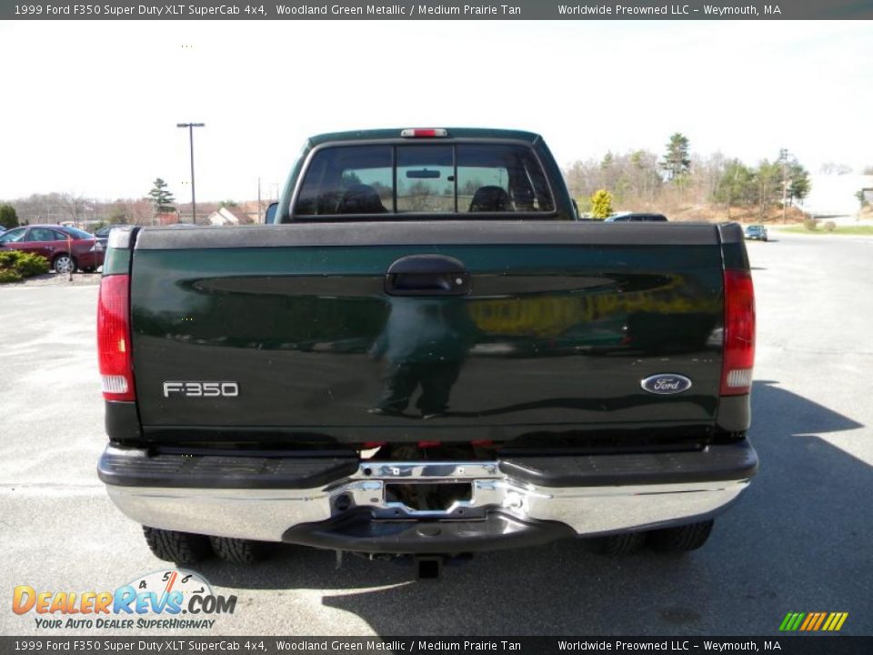 1999 Ford F350 Super Duty XLT SuperCab 4x4 Woodland Green Metallic / Medium Prairie Tan Photo #16