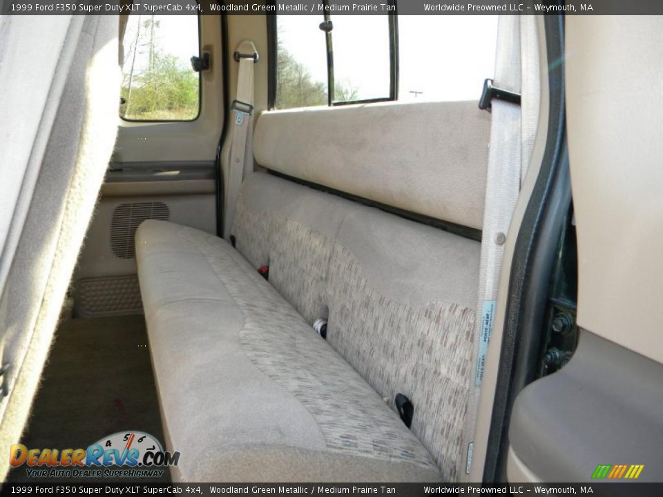 1999 Ford F350 Super Duty XLT SuperCab 4x4 Woodland Green Metallic / Medium Prairie Tan Photo #36
