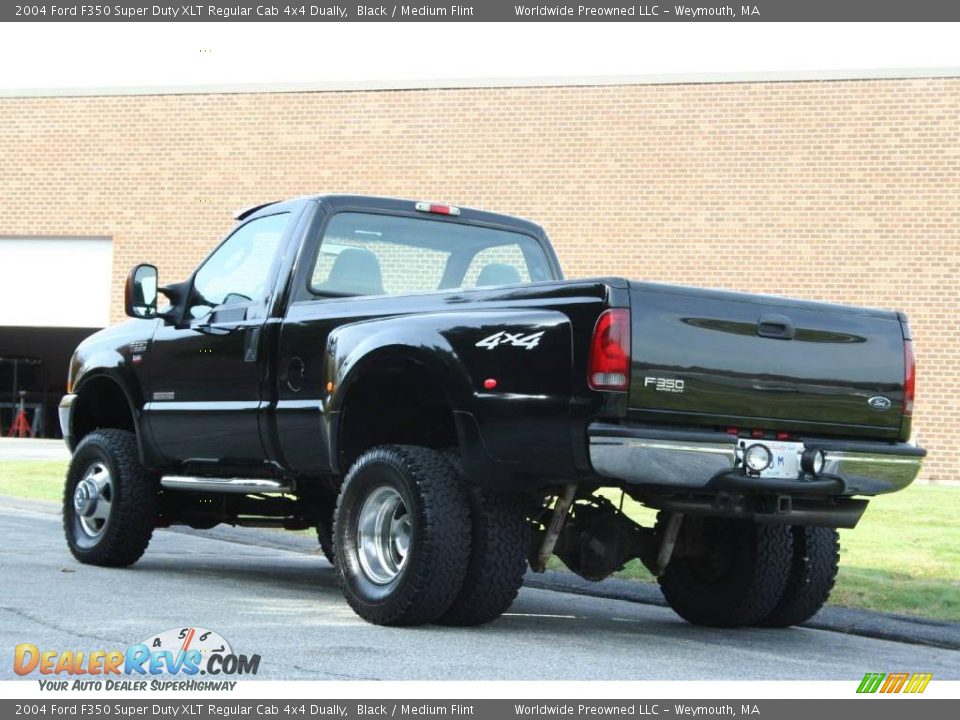 2004 Ford F350 Super Duty XLT Regular Cab 4x4 Dually Black / Medium Flint Photo #5