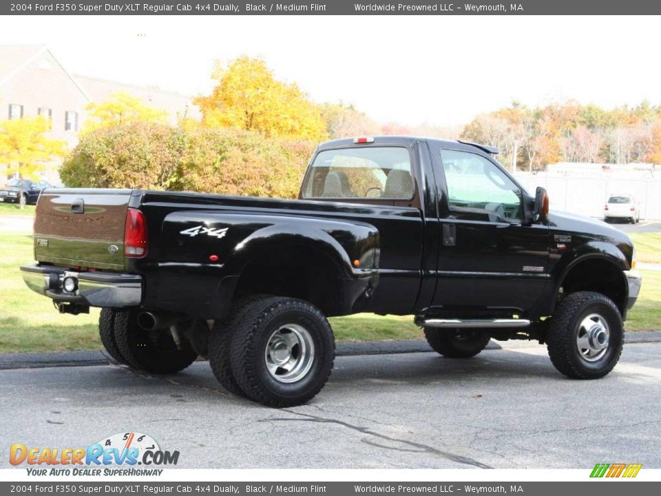 Black 2004 Ford F350 Super Duty XLT Regular Cab 4x4 Dually Photo #9