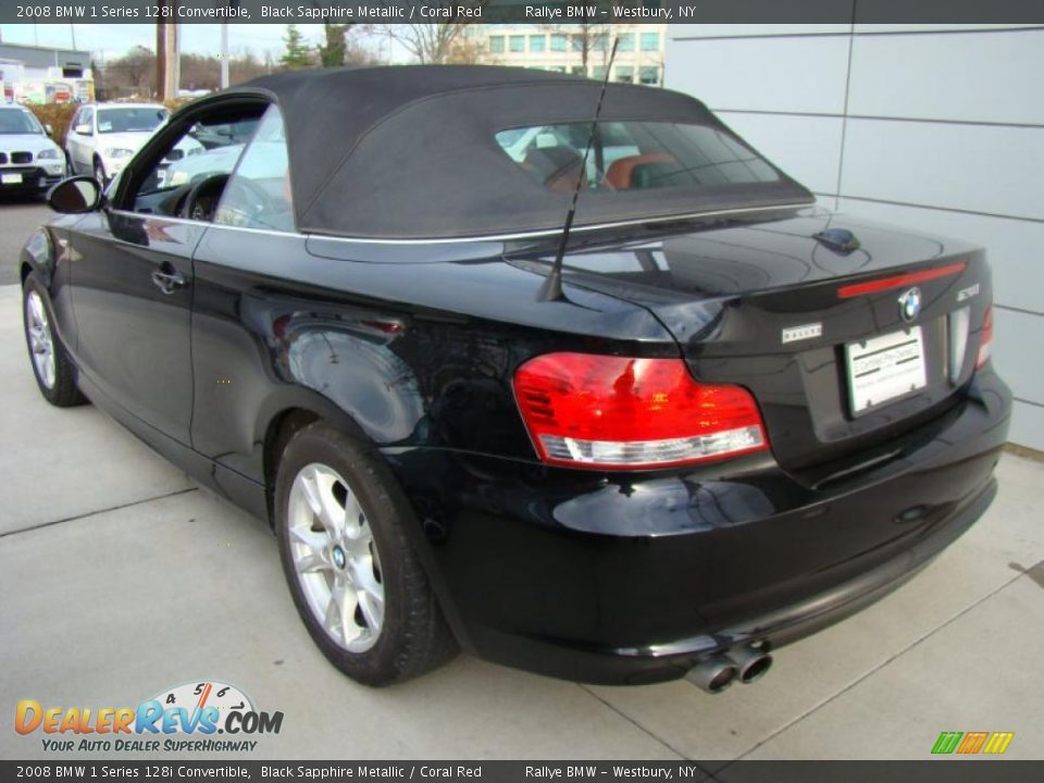 Black Sapphire Metallic 2008 BMW 1 Series 128i Convertible Photo #5