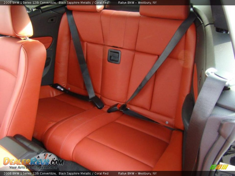 Coral Red Interior - 2008 BMW 1 Series 128i Convertible Photo #14