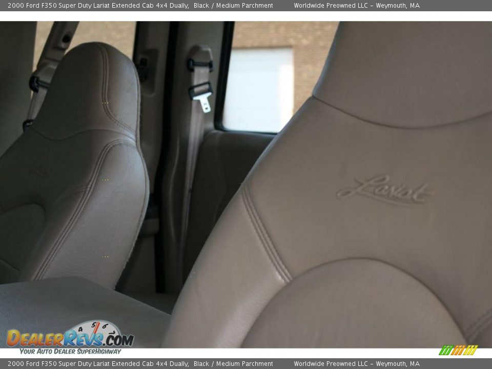 2000 Ford F350 Super Duty Lariat Extended Cab 4x4 Dually Black / Medium Parchment Photo #20