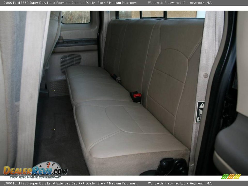 2000 Ford F350 Super Duty Lariat Extended Cab 4x4 Dually Black / Medium Parchment Photo #21