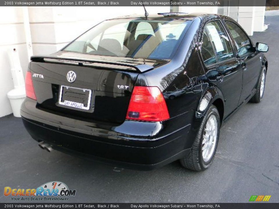 2003 Volkswagen Jetta Wolfsburg Edition 1.8T Sedan Black / Black Photo #3