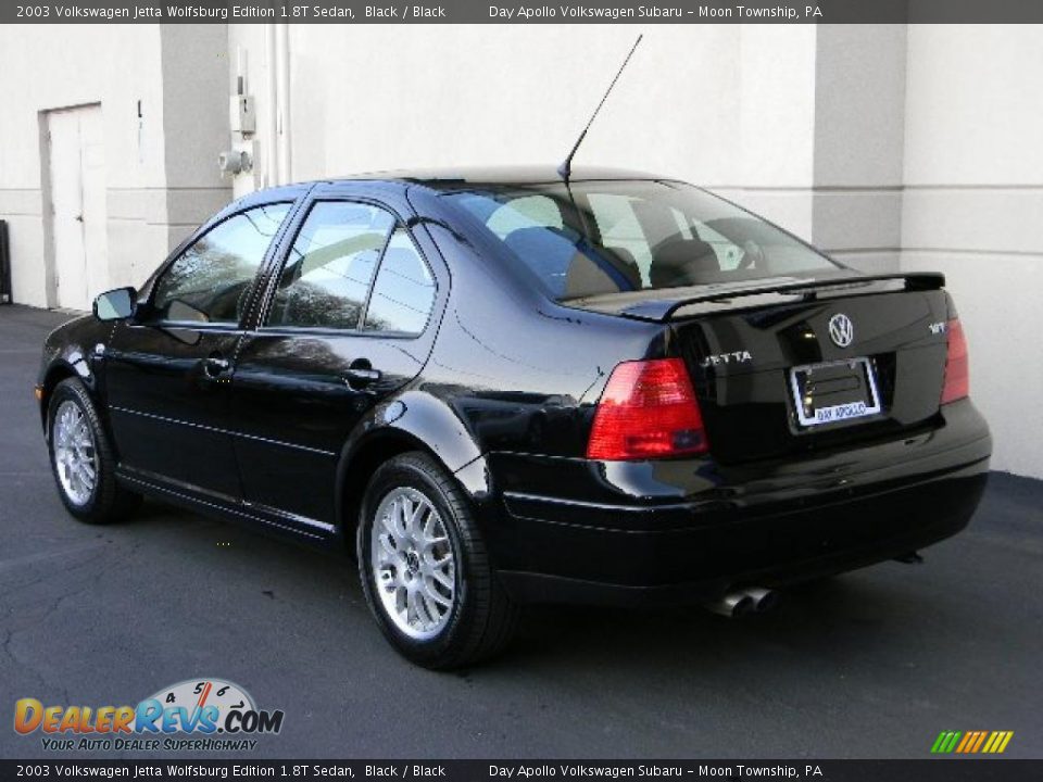 2003 Volkswagen Jetta Wolfsburg Edition 1.8T Sedan Black / Black Photo #5