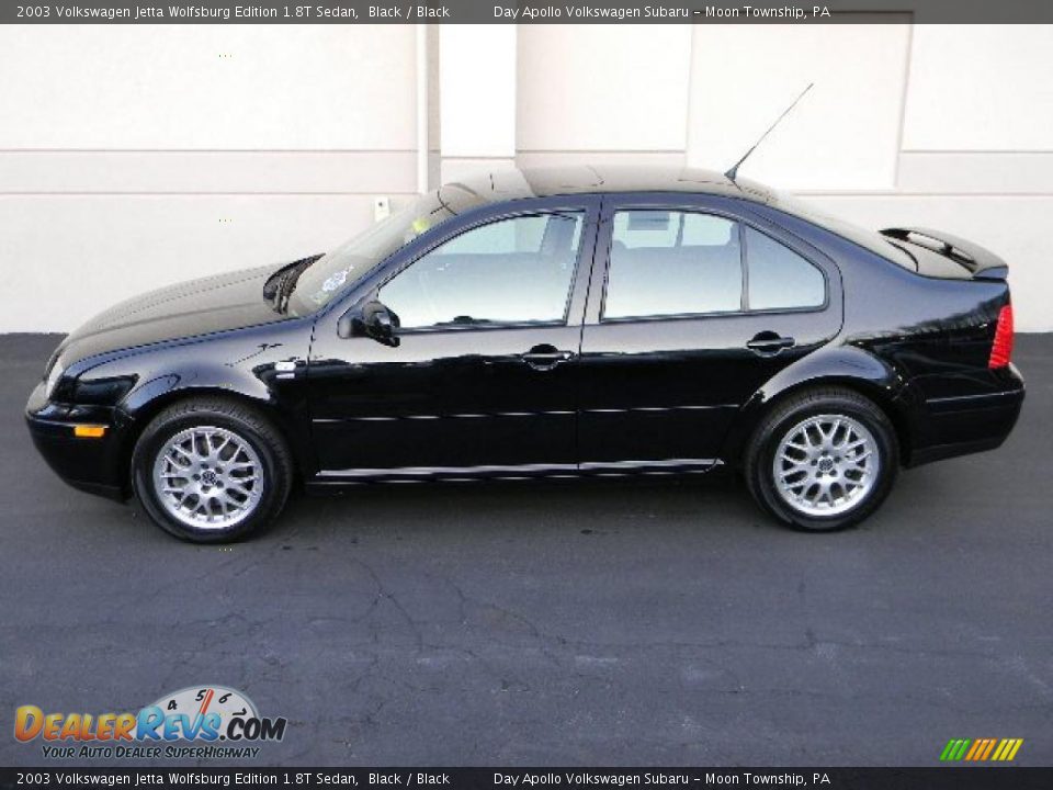 2003 Volkswagen Jetta Wolfsburg Edition 1.8T Sedan Black / Black Photo #6