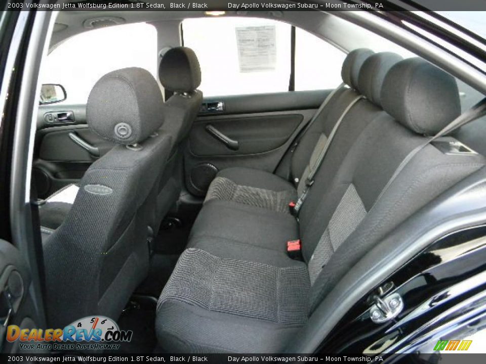 Black Interior - 2003 Volkswagen Jetta Wolfsburg Edition 1.8T Sedan Photo #12