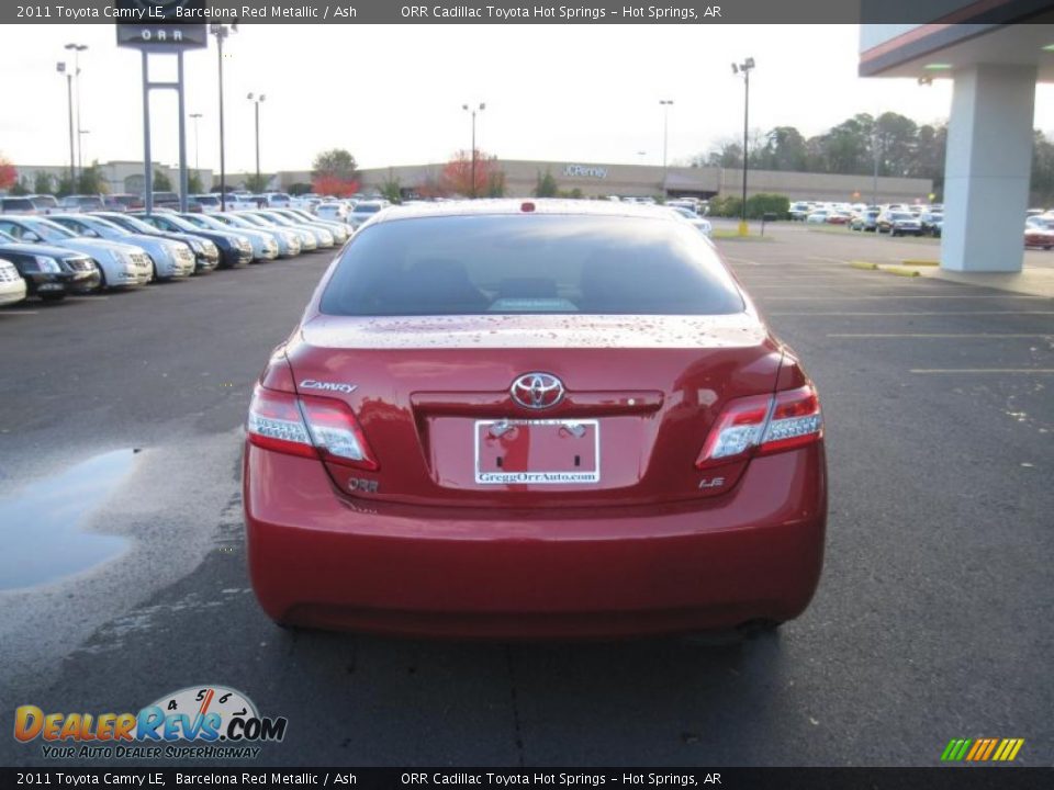2011 Toyota Camry LE Barcelona Red Metallic / Ash Photo #4