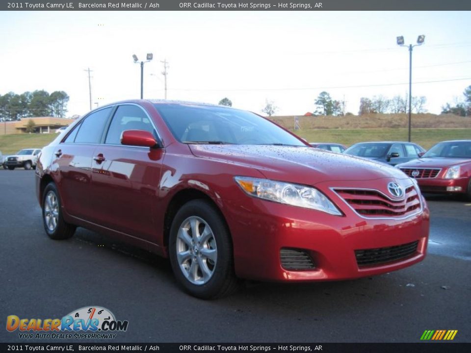 2011 Toyota Camry LE Barcelona Red Metallic / Ash Photo #7