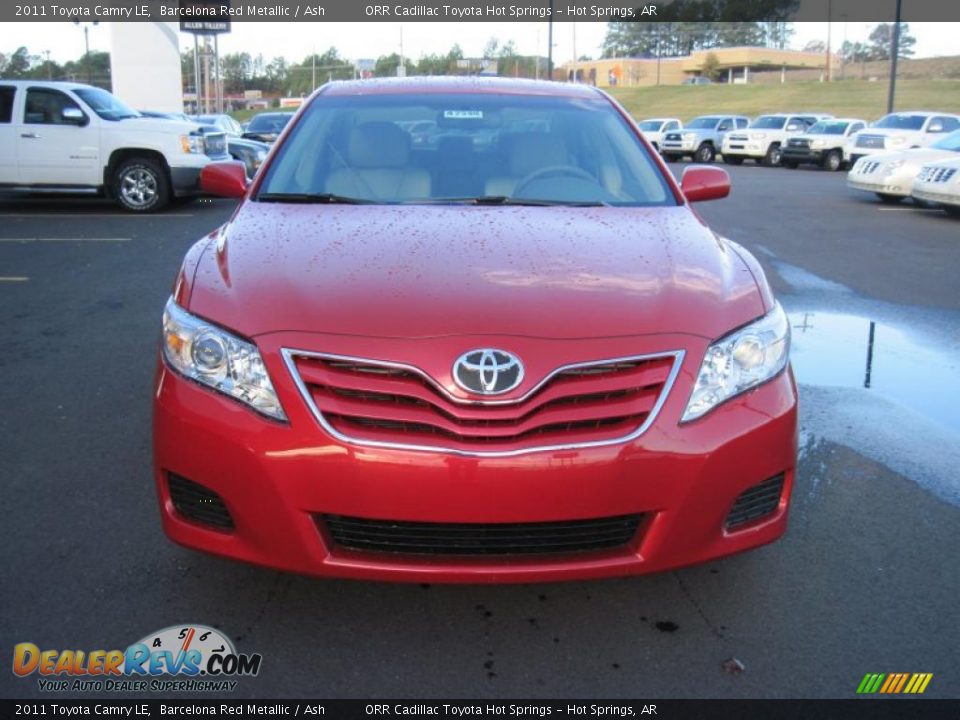 2011 Toyota Camry LE Barcelona Red Metallic / Ash Photo #8
