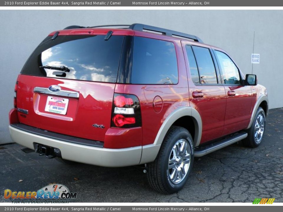 2010 Ford Explorer Eddie Bauer 4x4 Sangria Red Metallic / Camel Photo #4