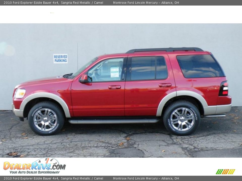 2010 Ford Explorer Eddie Bauer 4x4 Sangria Red Metallic / Camel Photo #6