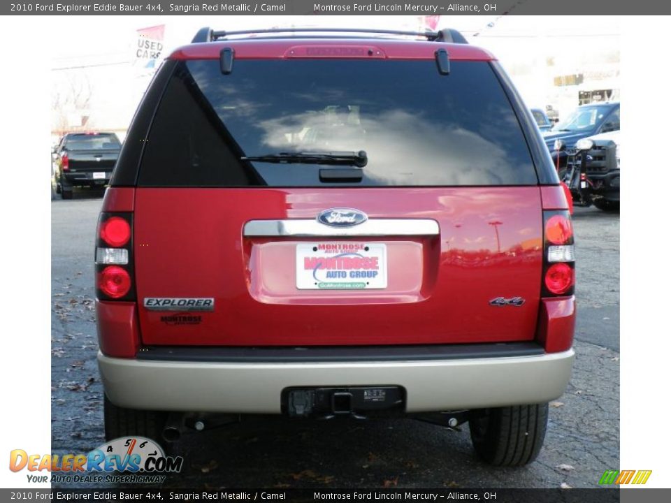 2010 Ford Explorer Eddie Bauer 4x4 Sangria Red Metallic / Camel Photo #8