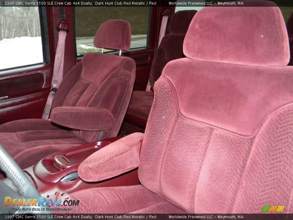 Red Interior - 1997 GMC Sierra 3500 SLE Crew Cab 4x4 Dually Photo #20