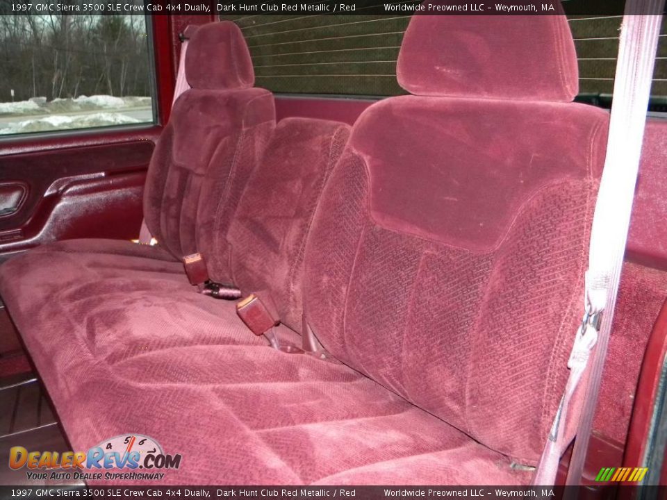 Red Interior - 1997 GMC Sierra 3500 SLE Crew Cab 4x4 Dually Photo #24