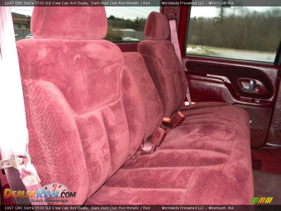 Red Interior - 1997 GMC Sierra 3500 SLE Crew Cab 4x4 Dually Photo #28