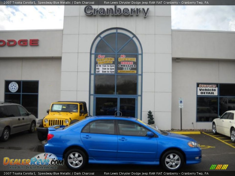 2007 Toyota Corolla S Speedway Blue Metallic / Dark Charcoal Photo #1