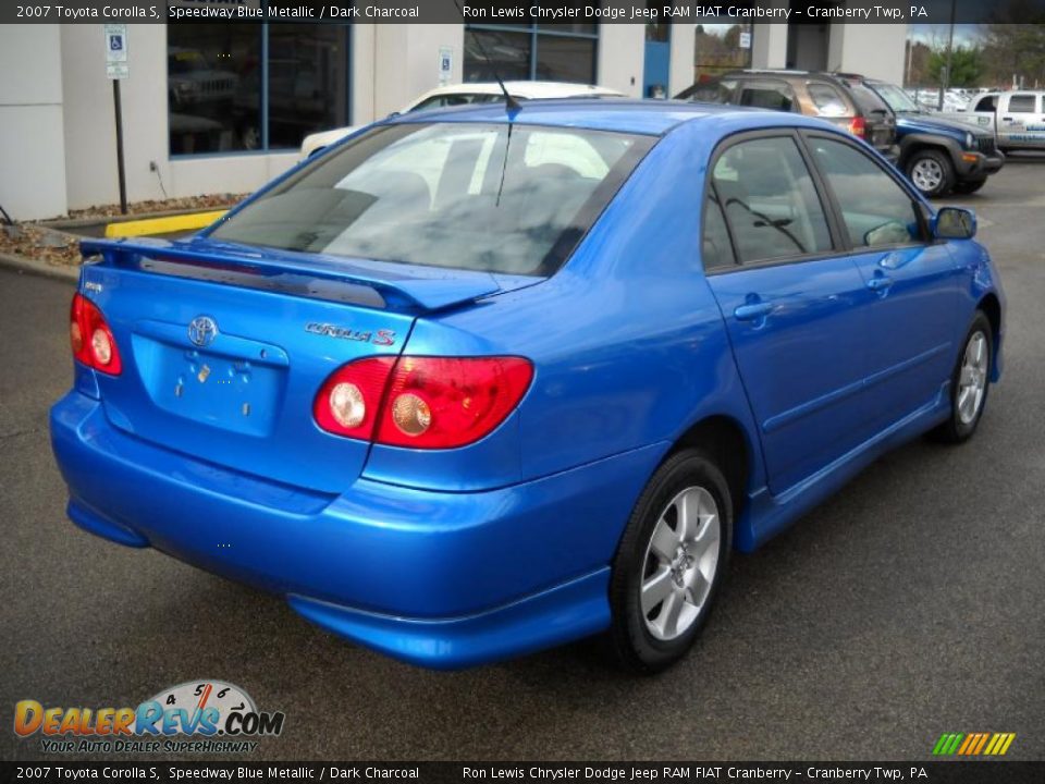 2007 Toyota Corolla S Speedway Blue Metallic / Dark Charcoal Photo #2