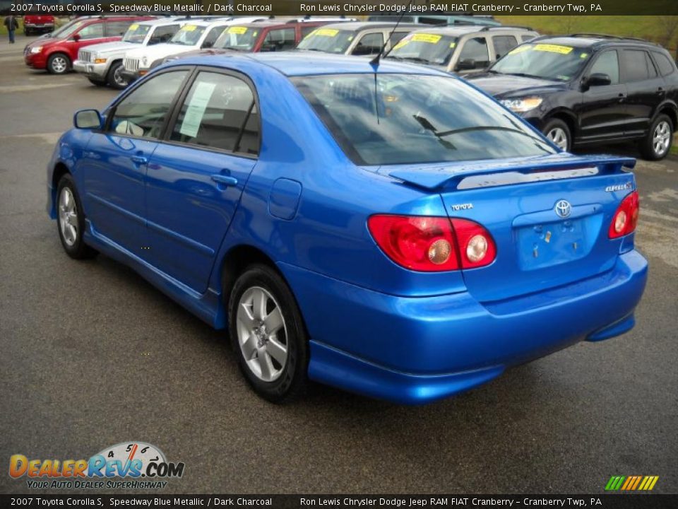 2007 Toyota Corolla S Speedway Blue Metallic / Dark Charcoal Photo #4