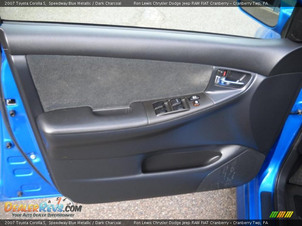2007 Toyota Corolla S Speedway Blue Metallic / Dark Charcoal Photo #6
