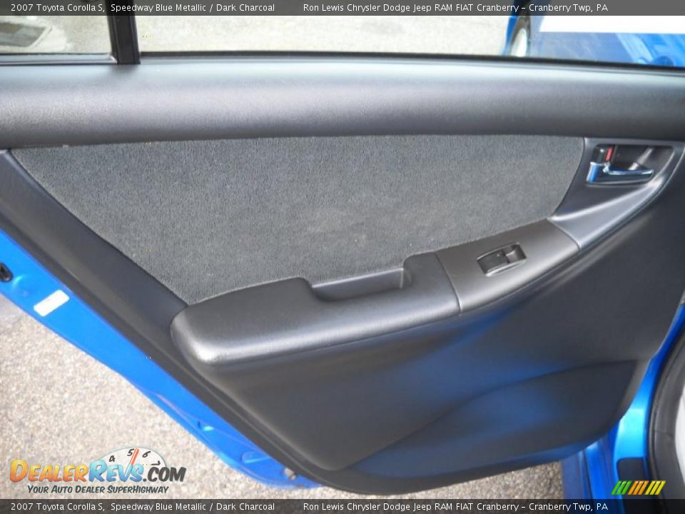 2007 Toyota Corolla S Speedway Blue Metallic / Dark Charcoal Photo #10