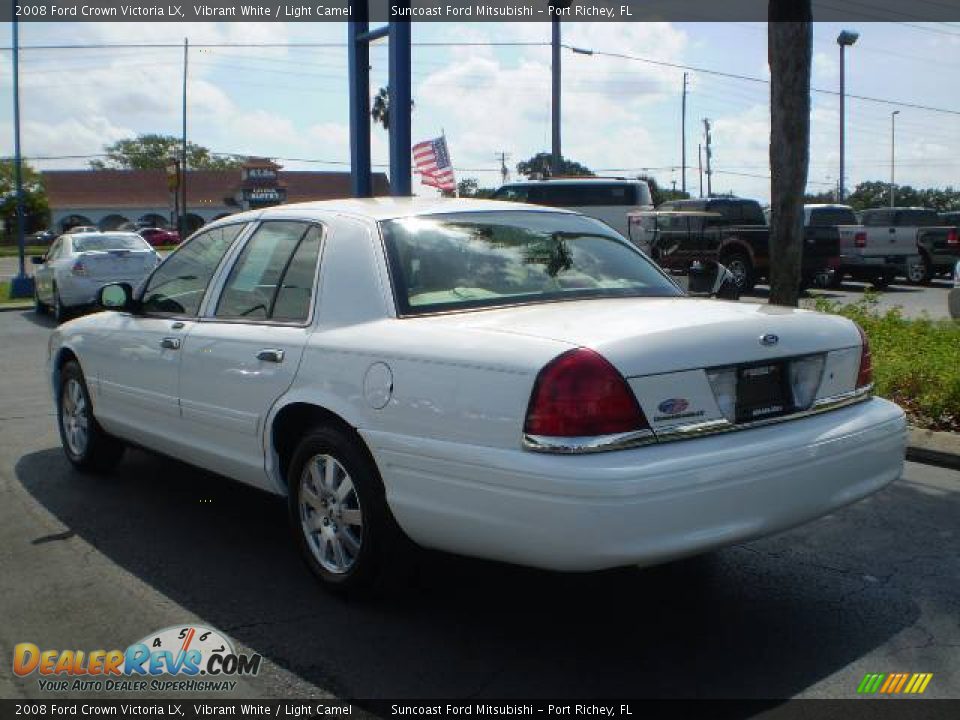 2008 Ford Crown Victoria Lx Vibrant White   Light Camel Photo #5 