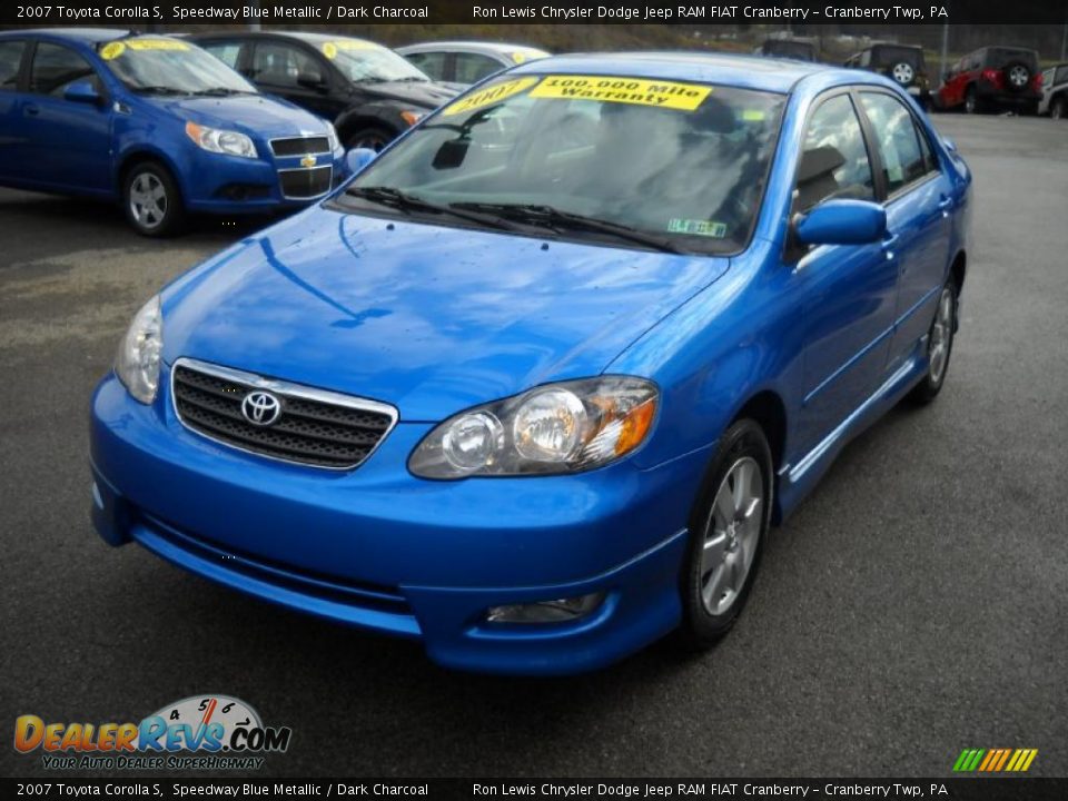 2007 Toyota Corolla S Speedway Blue Metallic / Dark Charcoal Photo #18