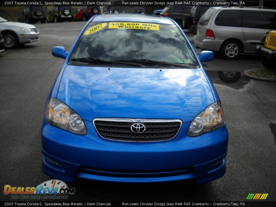 2007 Toyota Corolla S Speedway Blue Metallic / Dark Charcoal Photo #19