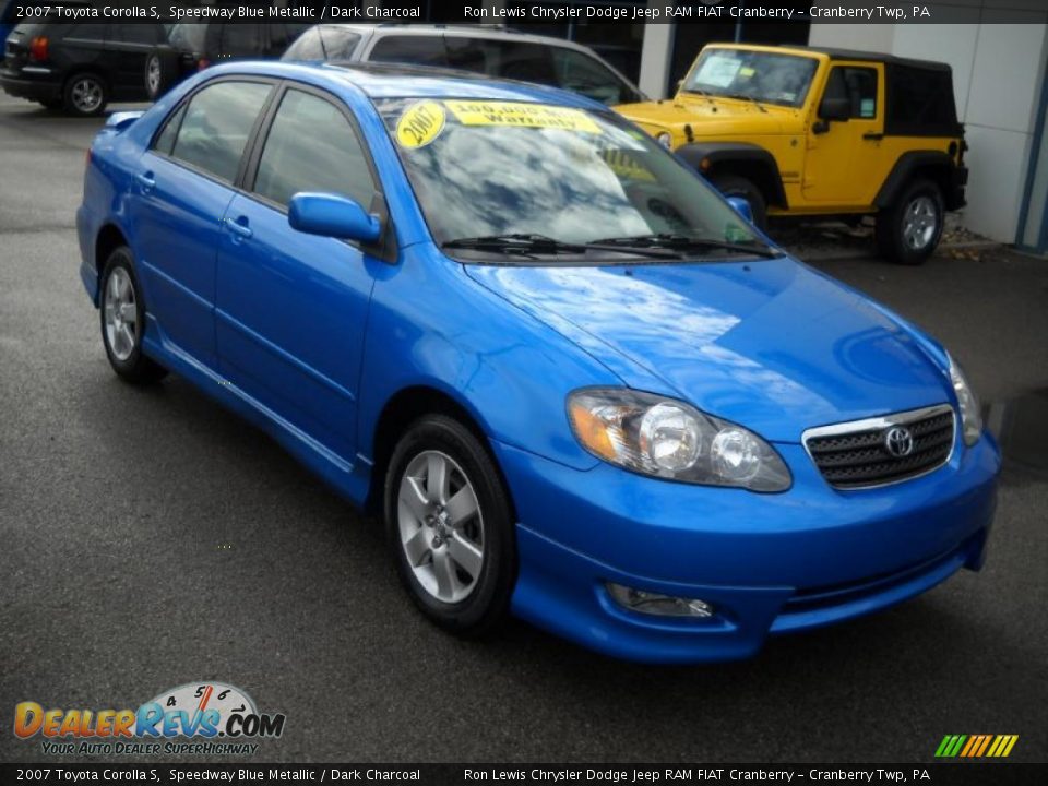 2007 Toyota Corolla S Speedway Blue Metallic / Dark Charcoal Photo #20
