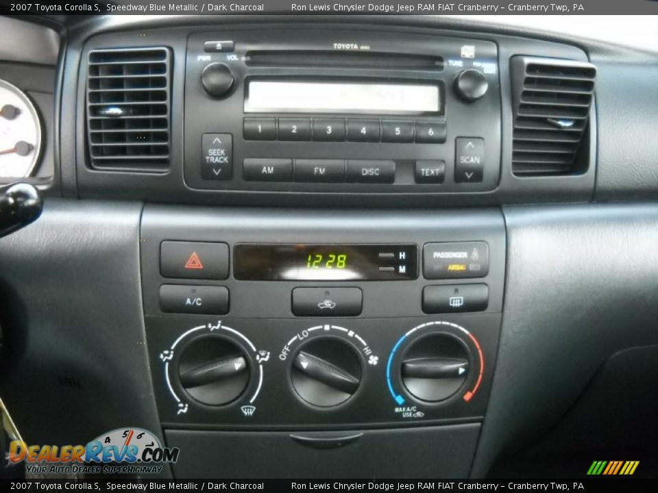 2007 Toyota Corolla S Speedway Blue Metallic / Dark Charcoal Photo #22