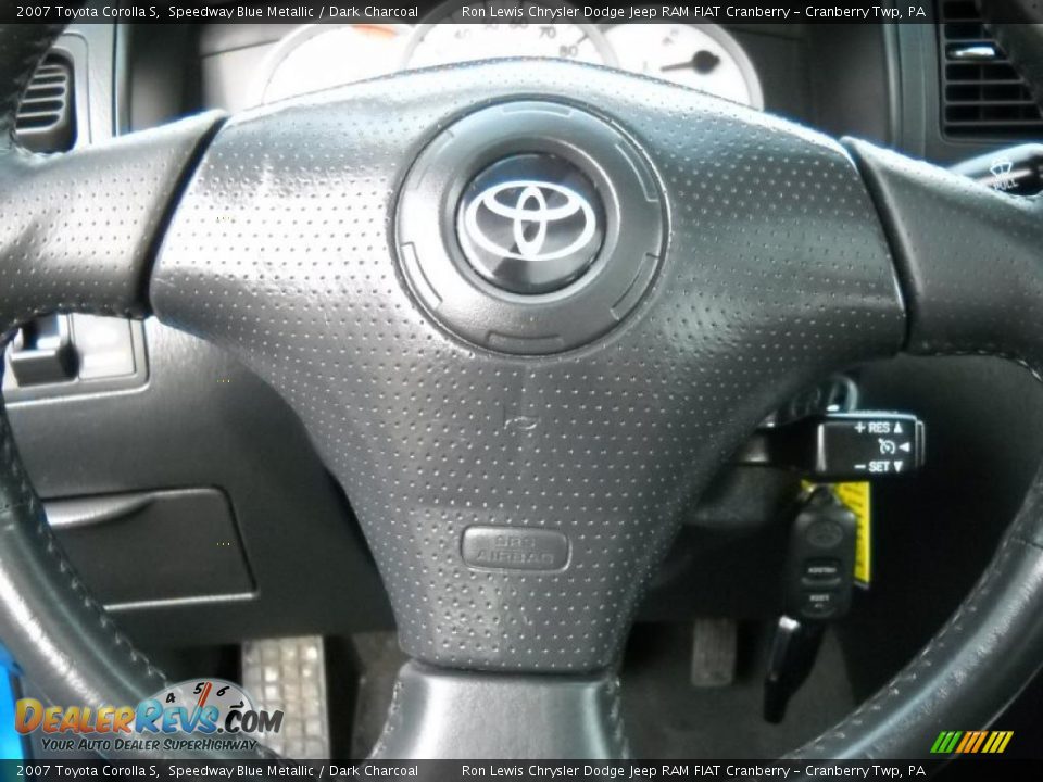 2007 Toyota Corolla S Speedway Blue Metallic / Dark Charcoal Photo #24