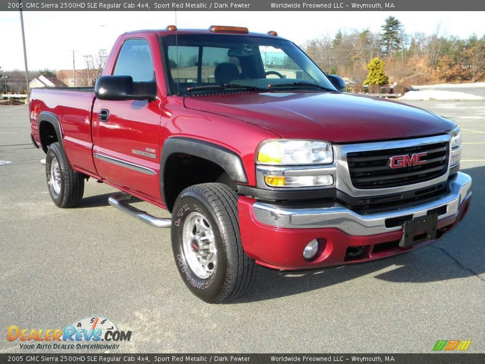 Sport Red Metallic 2005 GMC Sierra 2500HD SLE Regular Cab 4x4 Photo #3