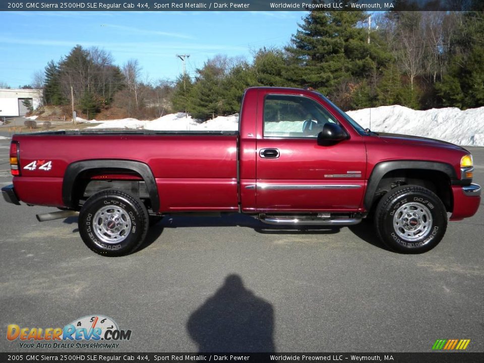 Sport Red Metallic 2005 GMC Sierra 2500HD SLE Regular Cab 4x4 Photo #6